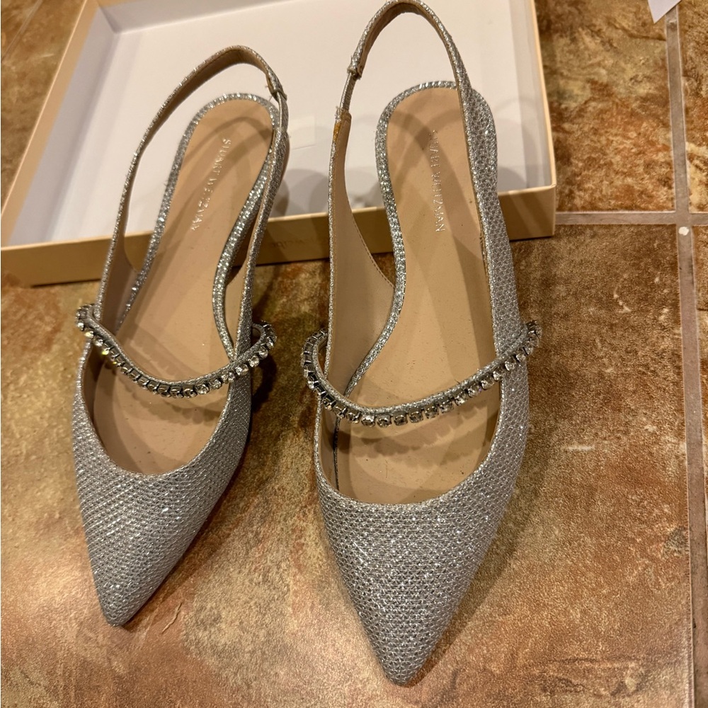 Stuart Weitzman bridal flats